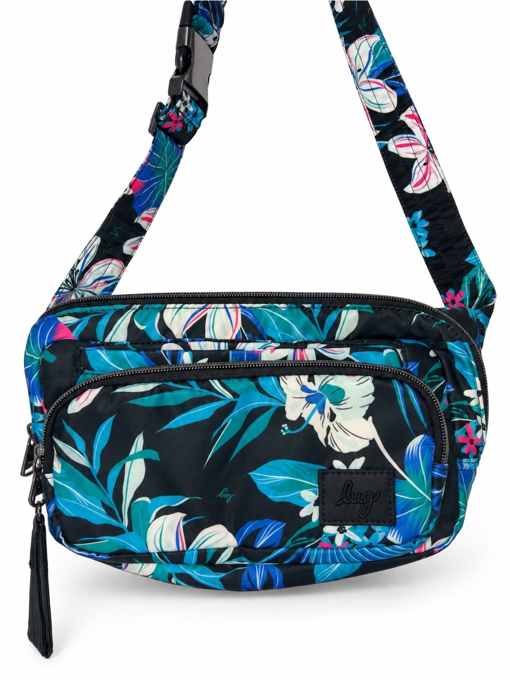 Lug Hitch Belt Bag Sling Crossbody Hibiscus Floral RFID NWOT Travel Bag